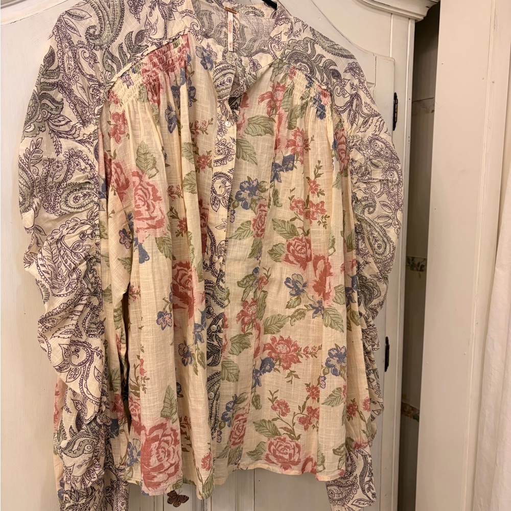 Free People Maraya Cotton Button-up Blouse